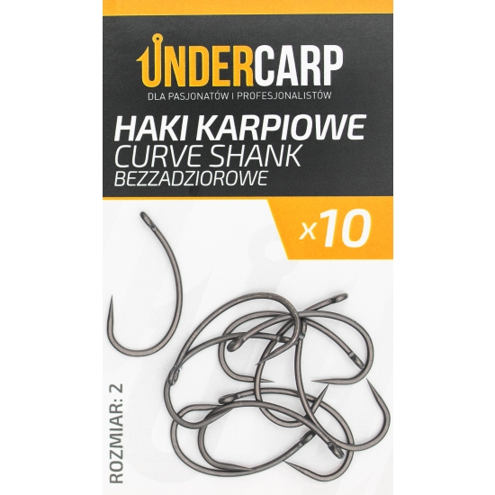 UnderCarp CURVE SHANK bezzadzioru - SIZE 2 / 10szt.